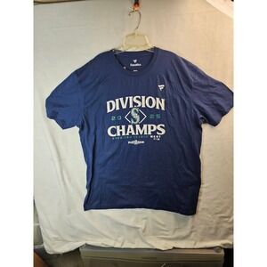 Fanatics Seattle Mariners 2025 AL West Division Champs Navy T-Shirt Mens 2XL NEW